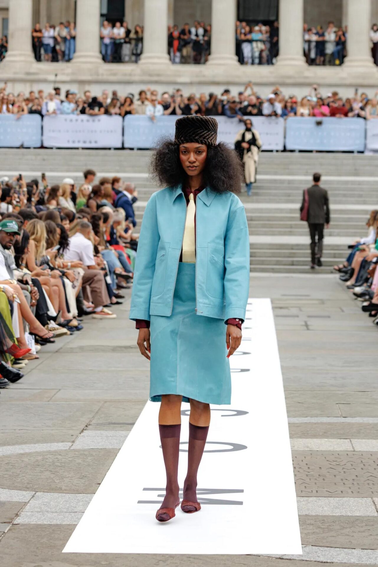 Runway images of Topshop Return show in trafalgar Square