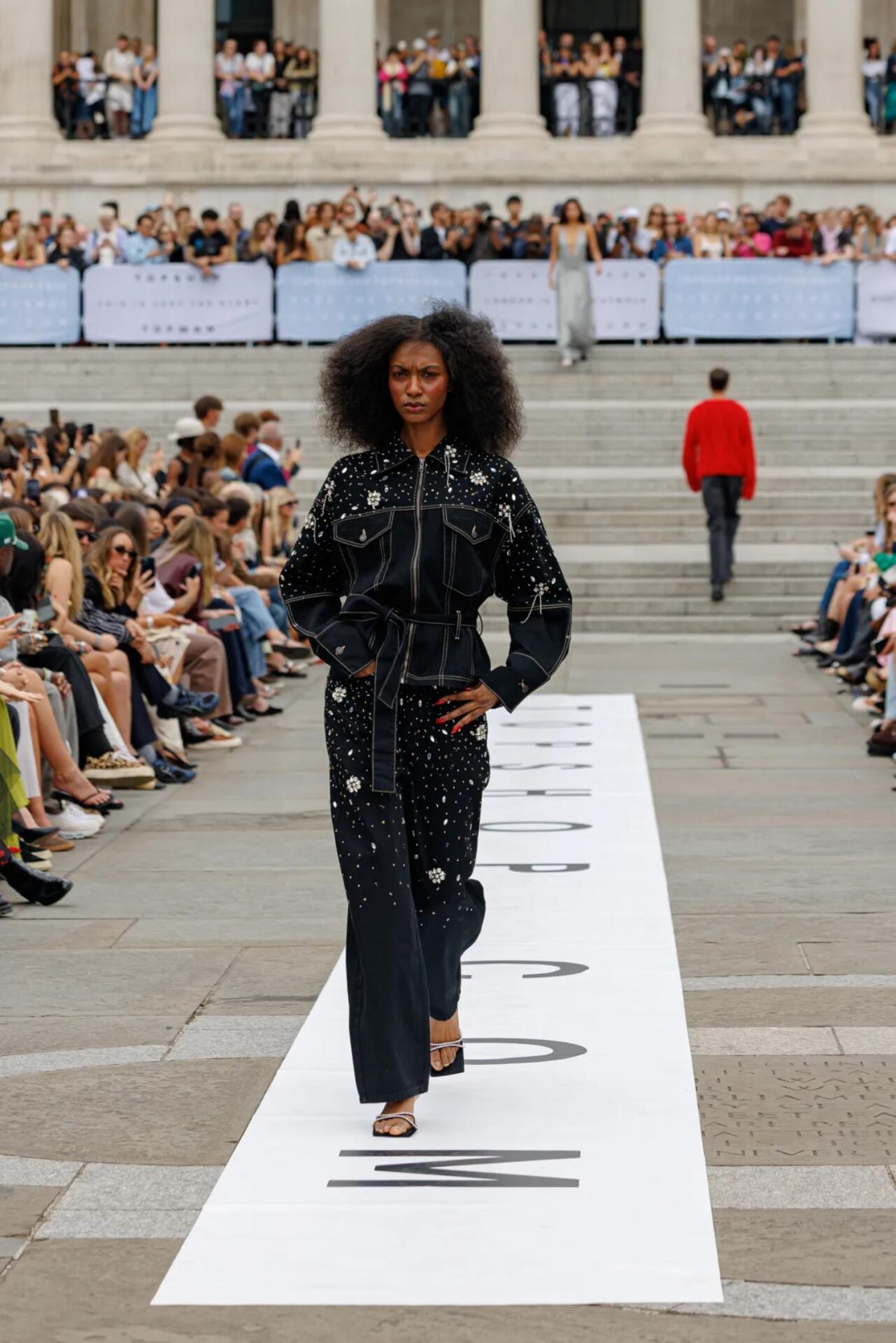 Runway images of Topshop Return show in trafalgar Square