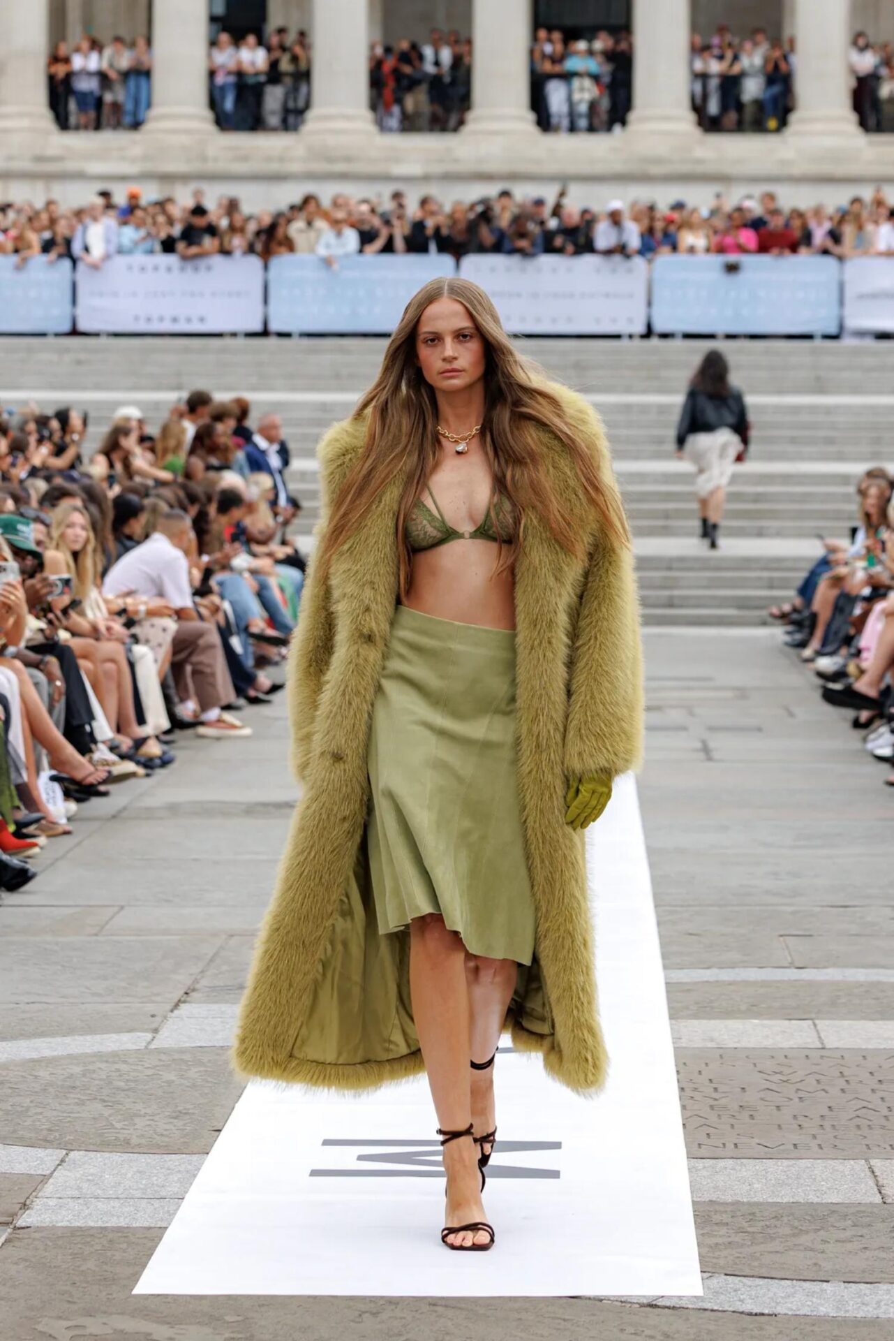 Runway images of Topshop Return show in trafalgar Square